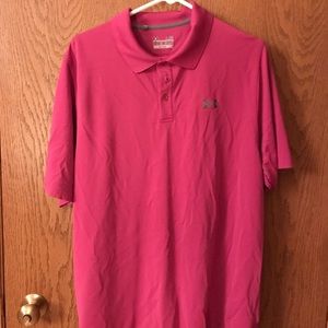 Under Armour L pink polo (Heatgear, Loose fit)